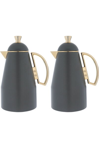 AZOZ MERCHLY Thermos Set, 1L-0.75L, 2 Beads, Thermal Glass Inner Case, Steel ...