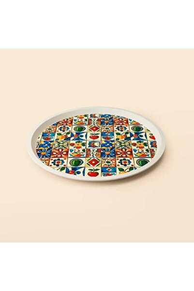 Evidea Kitchen Colorful Toya Küçük Tepsi - Renkli - 31 cm