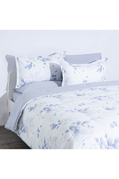 Cottage 2Pcs Pretty Leaves Lavender Microfiber Comforter Twin Size Set, 240*1...