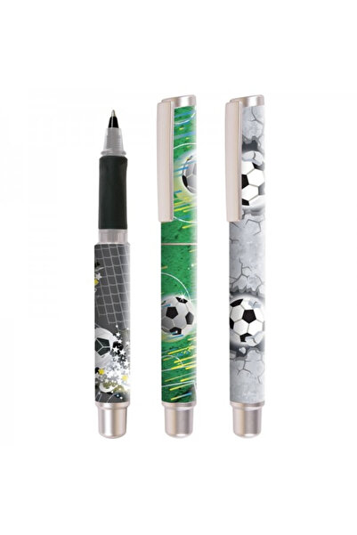 CRESCO GoPen 202001-E rollerball, 0.7mm, plastic body various colors, Footbal...