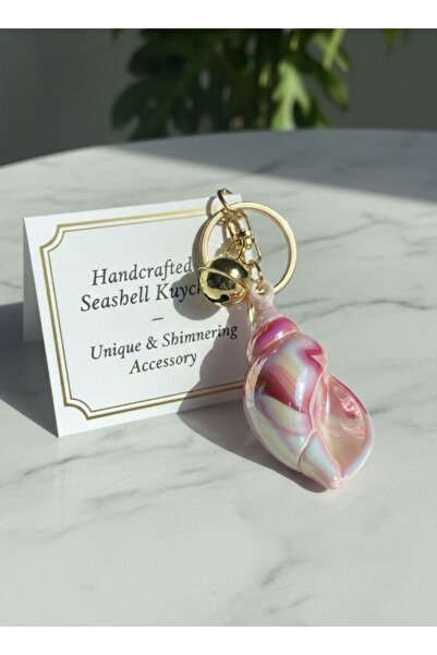 Tasarım İrize Deniz Kabuğu Anahtarlık – Çanta Aksesuarı (istenilen renk gönde...