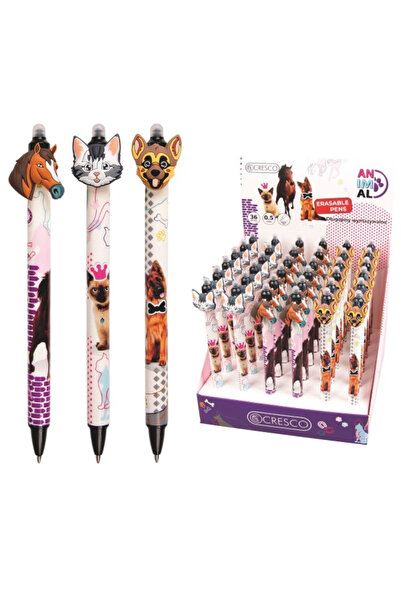 CRESCO thermosensitive ink pen, 0.5mm, various Animal models, 45011-M