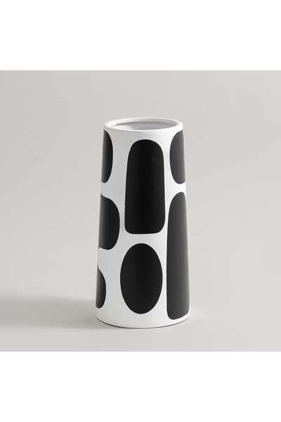 homez black memphis ceramic vase 15*12.5*30.5cm
