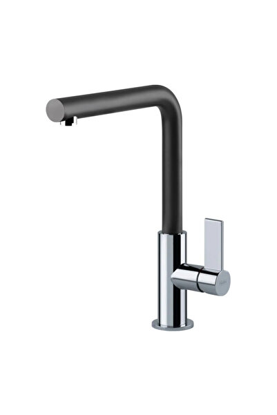 Franke Neptune Evo Kitchen Faucet, Chrome-Black