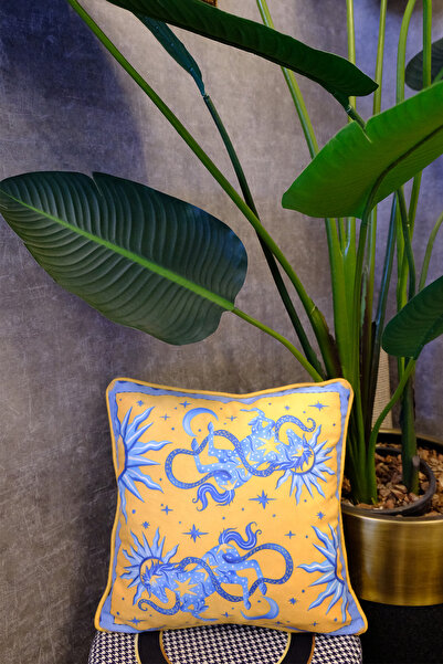 DEKOMOD 1 قطعة غطاء وسادة مزخرف رقمي مطبوع مزخرف بنمط ملون على الوجهين مقاس 4...