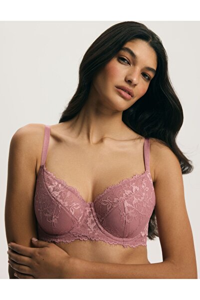 ESOTIQ Half Padded Bra Underwired High Support for Bigger Busts Romantic Flor...