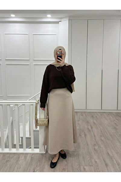 Foremia Scuba Verev Skirt-Stone