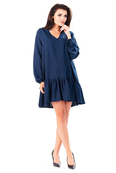 Awama Dress M146 - Navy - L/XL