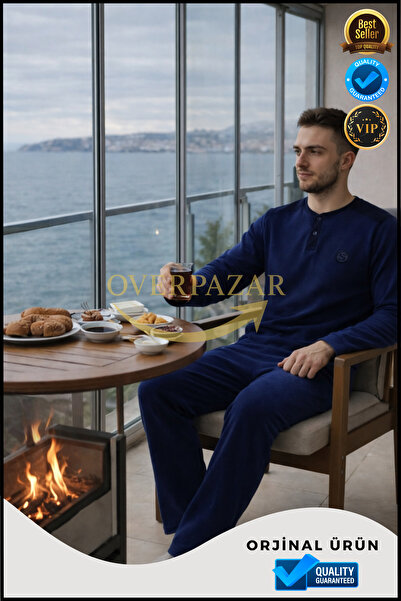 Overbazaar Men's Winter Pajama Set – Soft, Warm, and Comfortable for Home