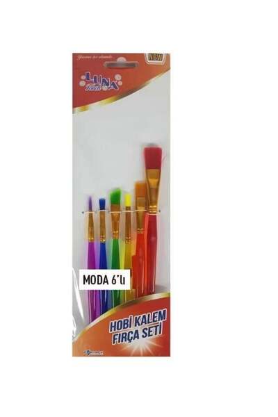 Ethab Ticaret Luna Moda Hobby Pen Brush Set 6 Pieces