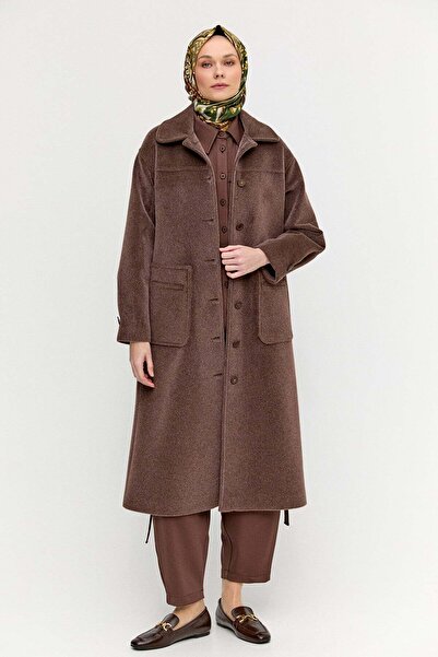 Setrms Kaşe Bebe Yaka Kaban