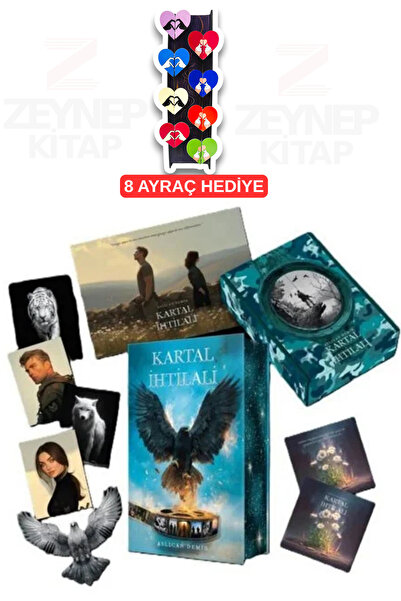 Vera Kitap Kartal İhtilali (Ciltli-Kutulu-Yan Boyamalı) Poster Kart ve 8'li K...