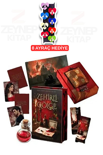 Vera Kitap Zehirli Gölge (Ciltli-Kutulu-Yan Boyamalı) Poster Kart ve 8'li Kal...