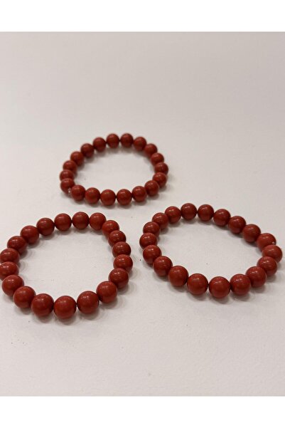 gemsartdeco Zinobar (Zinober) Doğaltaş bileklik ( 10 mm)