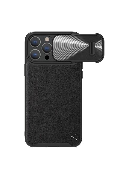 Nillkin Husă din piele Cam Shield pentru iPhone 14 Pro Max - Neagră