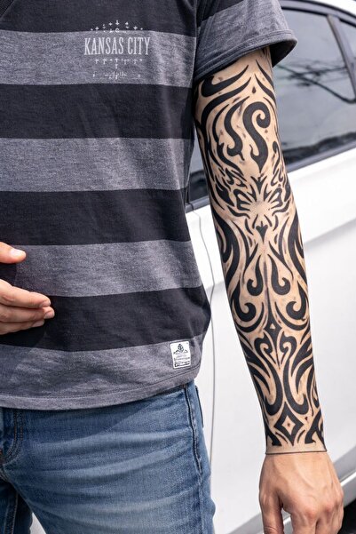 CT STONES Wearable Arm Tattoo Socks Tattoo 3D Printed Arm Leg Tattoo 2 Pieces...