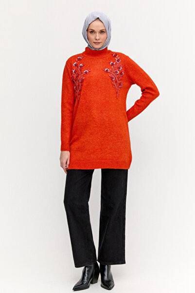 Setrms Çiçek Motif Triko Tunik