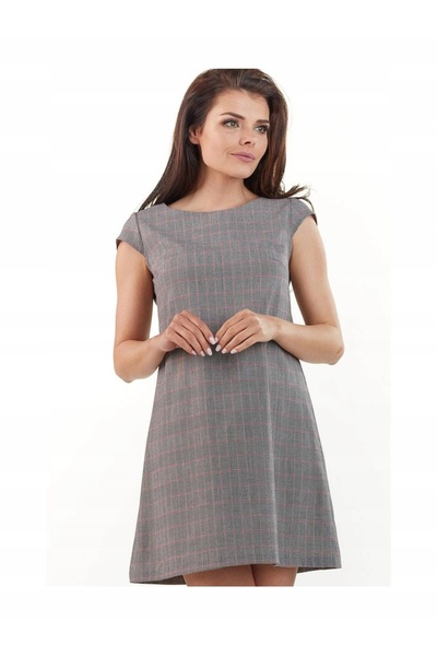 Awama Dress M168 - Grid - M