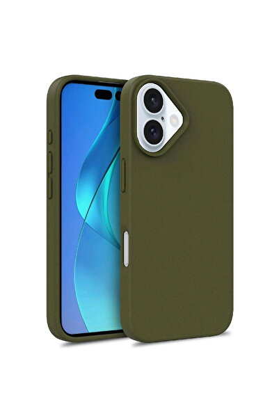 OEM Wheat MagSafe Case for iPhone 16 - Dark Green