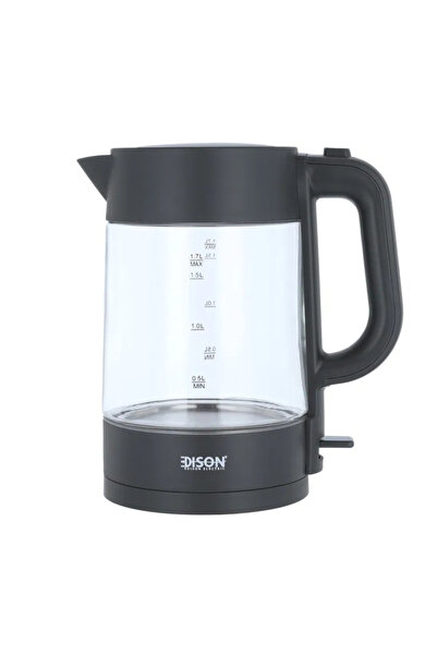 Edison Edison Glass Electric Kettle, 1.7 Liter, 2200 Watts