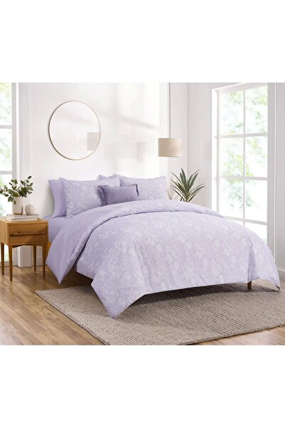 Orange Bed & Bath COMFORTER SET LILAC BOTANICAL| طقم لحاف مزدوج 5 قطع