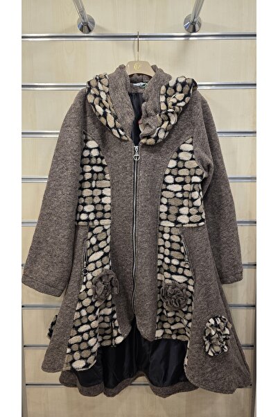 Park Moda Italian Long Wool Felt Coat with Zipper