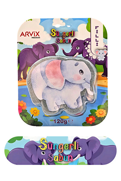 arvix صابون استحمام طبيعي بالفيل للأطفال 120 جرام
