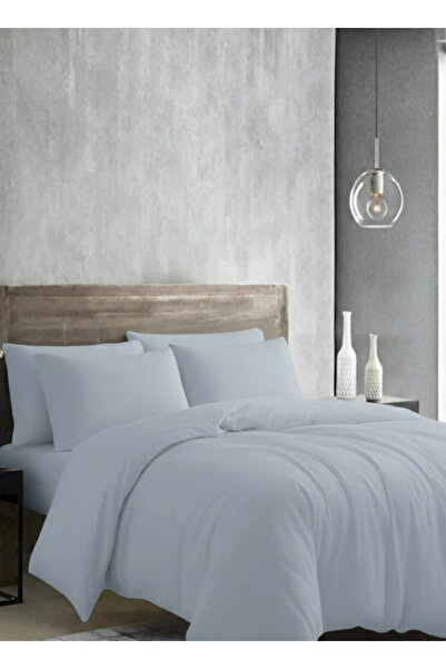 mihriban Cotton Hotel Type Baby Blue Ranforce Double Duvet Cover / Quilt Cove...