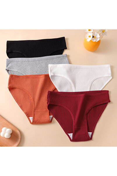 FridayIn 5-color ribbed seamless comfortable breathable hip-lifting mid-waist...