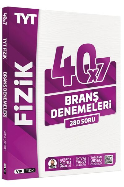 KR Akademi Yayınları VİP Fizik TYT Fizik Tamamı Video Çözümlü 40x7 Branş Dene...