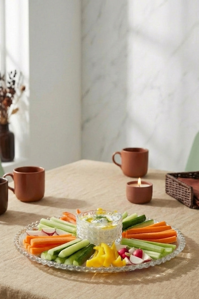 hapeed Arya Model Glass Serving Bowl and Sauce Bowl Set of 2