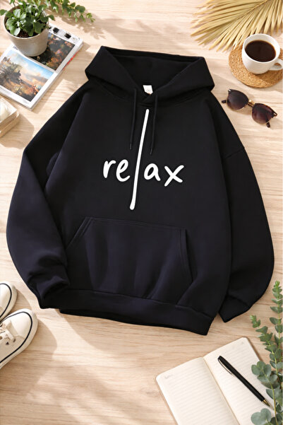 Pink Sky Unisex Printed Hooded Sweatshirt |   Oversized , Cotton, Daily Comfo...