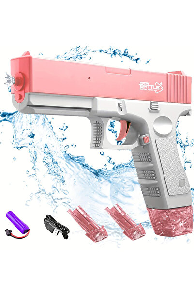 LRS STORE Şarjlı Otomatik Su Tabancası - Çift Şarjörlü Tam Otomatik Su Tüfeği...