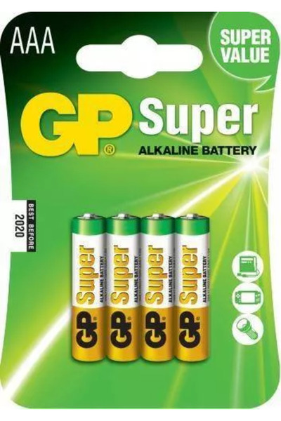 OEM Αλκαλικές μπαταρίες R3 AAA 4 τεμάχια/blister Super GP