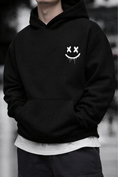 Pink Sky Unisex Printed Hooded Sweatshirt |   Oversized , Cotton, Daily Comfo...