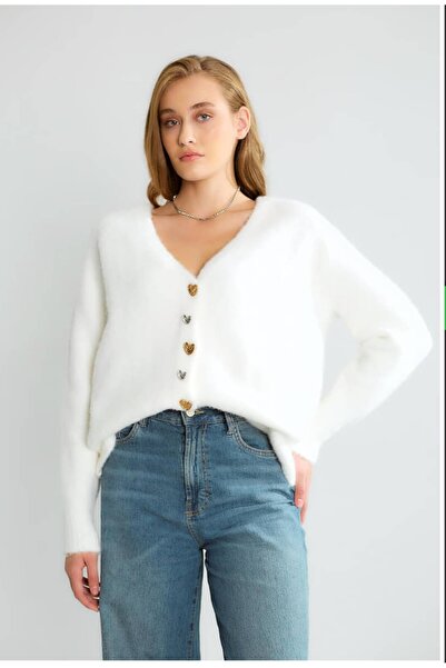 roibyardaözmen Yumoş жилетка с метални копчета - Екру