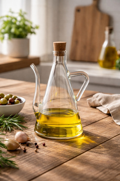 Mim Life وعاء زيت زجاجي فاخر للطاولة، أواني مائدة جانبية