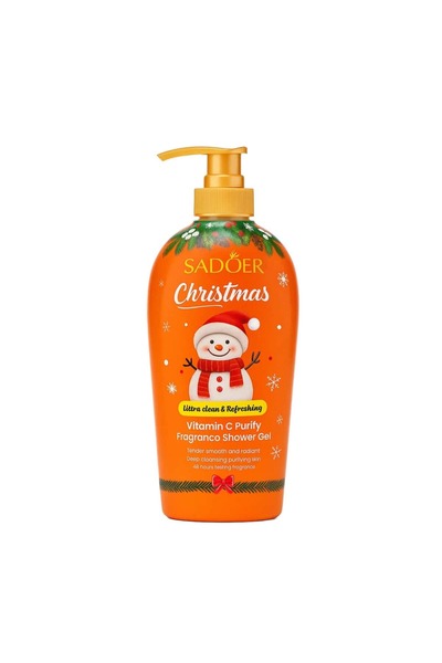 SADOER Gel de duș cu aromă de vitamina C, ediție de Crăciun