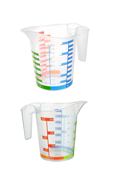 Ethab Ticaret Measuring Cup Graduated Colorful 1000 ml + 300 ml Set