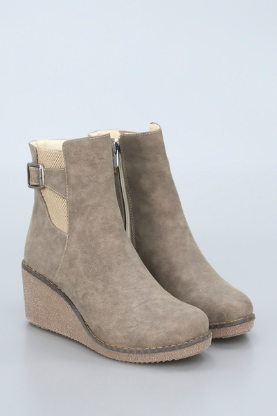 kajal ayakkabı Kcl 312 Zippered Boots with Rubber Details