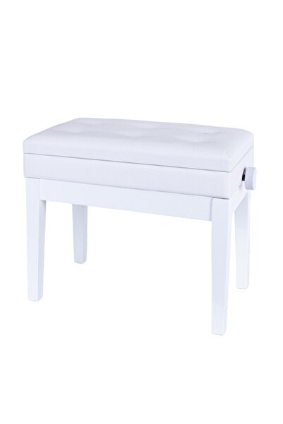 KOZMOS DX16-WH Ayarlı Piyano Taburesi - Sandıklı - Beyaz