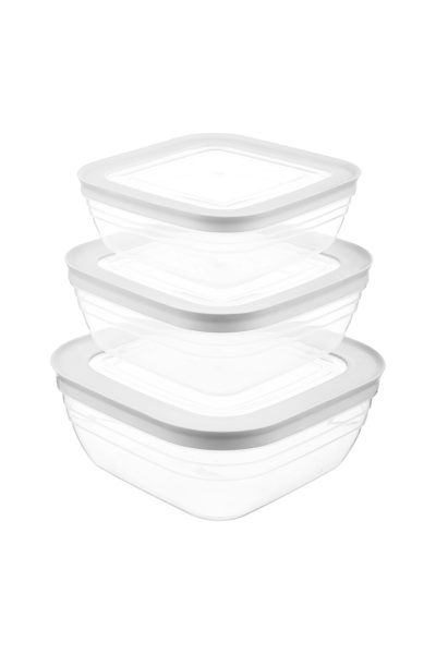 Cosiness Pratical 3-Piece Leakproof Storage Container 1.1 Lt+1.6 Lt+2.4 Lt