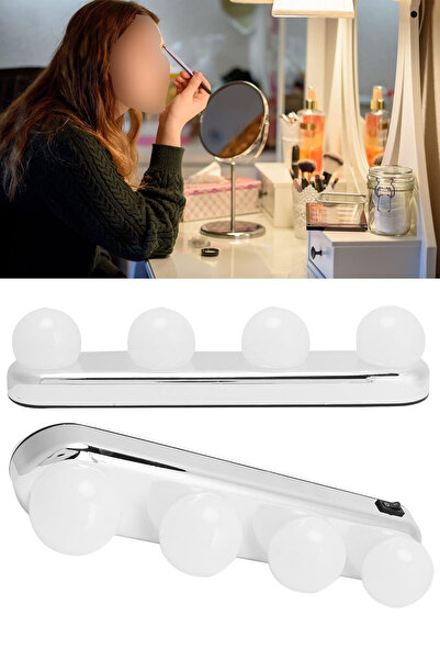 TechnoStation LED Makyaj Işığı, Ayna Ampul Oturma Odası Banyo için Taşınabili...