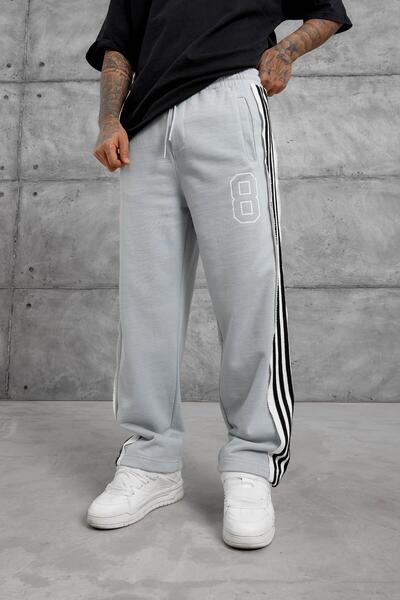 NOMARC Gray 8 Printed Baggy Trackpants