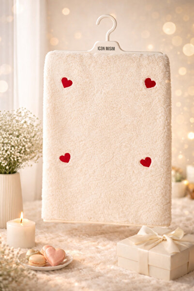 Icon Minik Kalpler Yumuşak Dokulu Bebek Battaniyesi