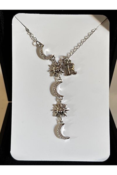 bijoux uniques Steel Moon&Sun Letter Women's Necklace