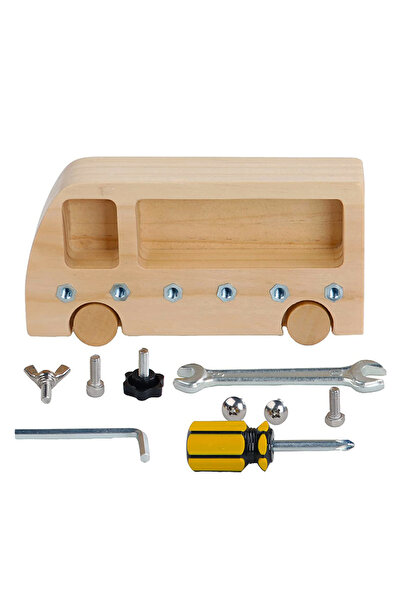 Helga Toys Montessori Busy Board Bus with Screws