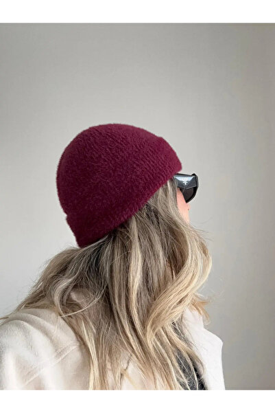 LEROSY CO. Soft Textured Burgundy Beret