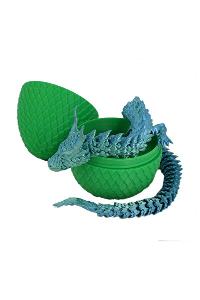 Sani Figurină Sani, Dragon în Ou 90 x 115 mm, Verde, Albastru Deschis