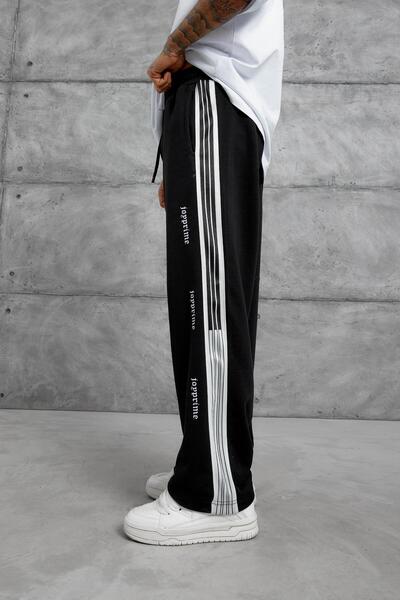 NOMARC Black Joyprime Embroidered Baggy Sweatpants
